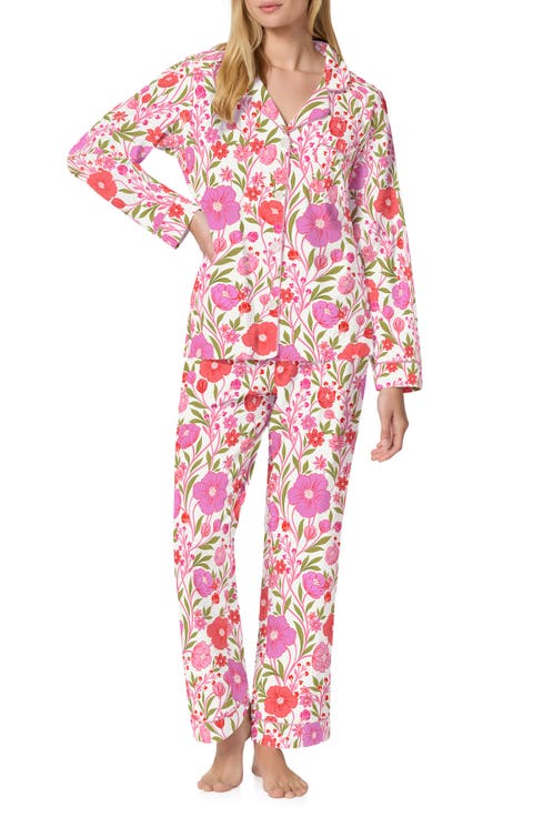 Print Stretch Cotton Pajamas (Regular & Plus)