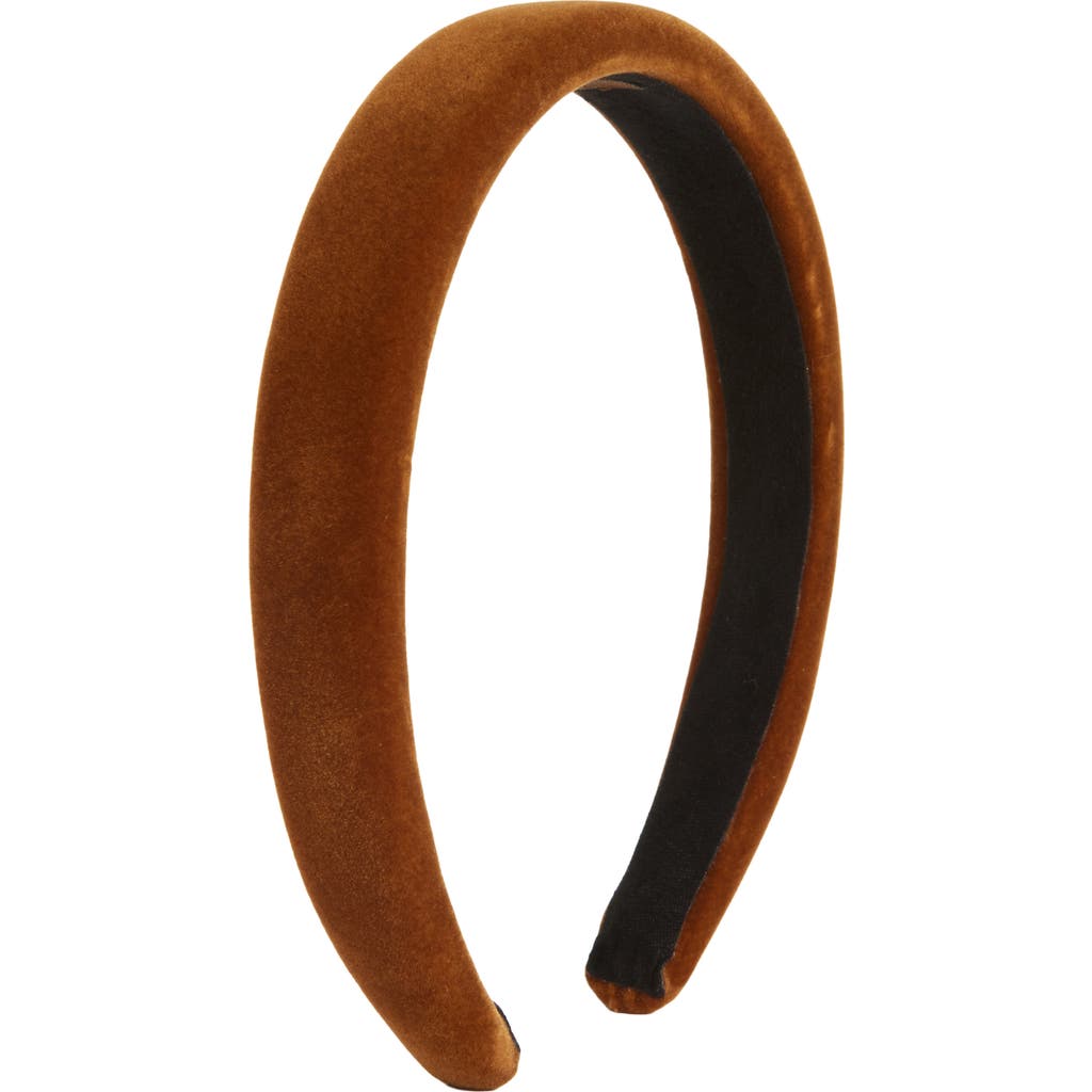 Tasha Velvet Headband In Brown