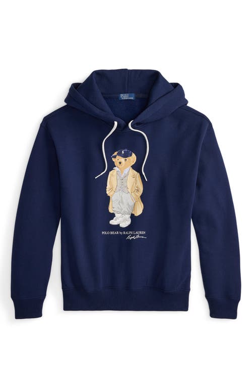 Polo Ralph Lauren Brushed Cotton Blend Sweatshirt With Iconic Polo Bear In Blue