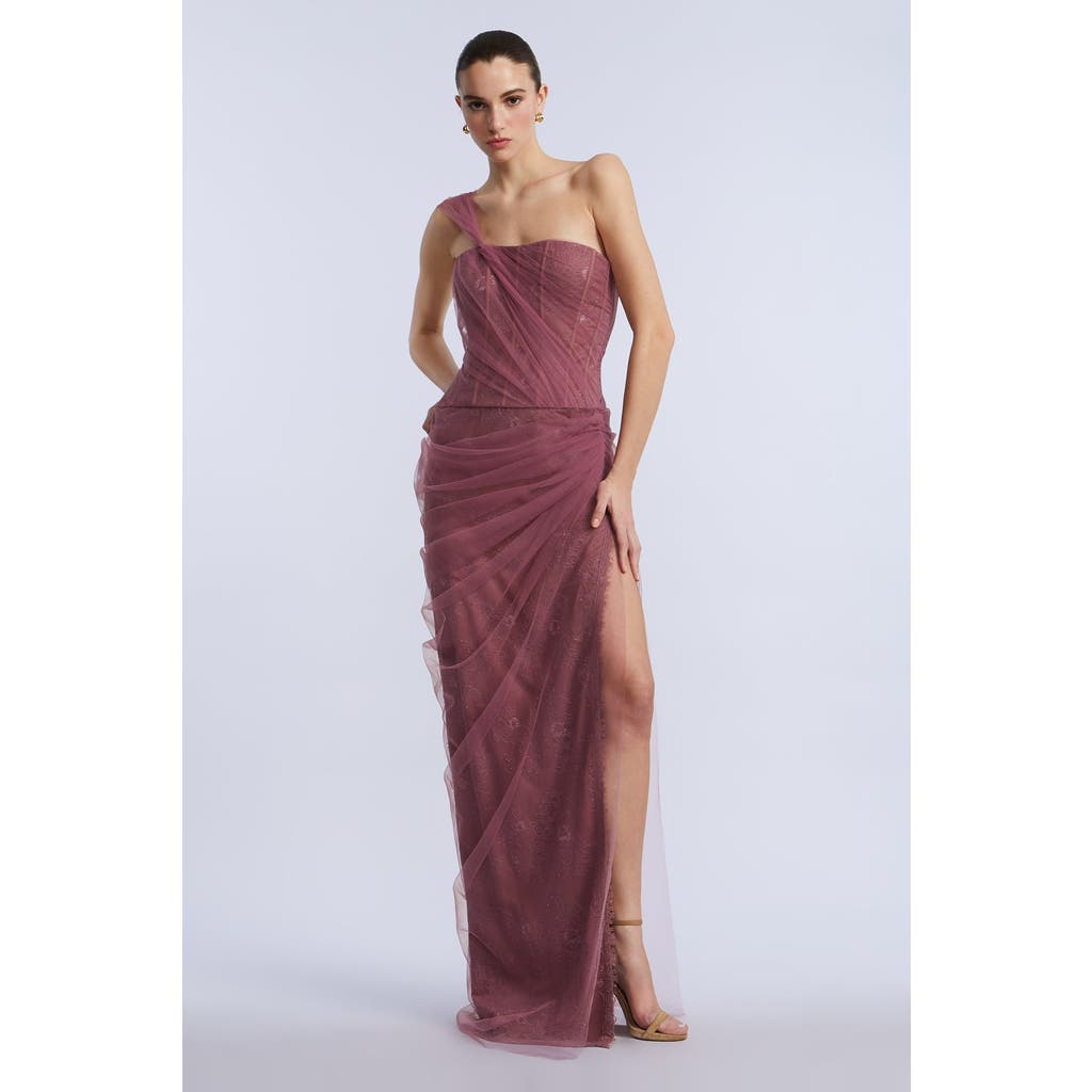 Bcbg Tulle & Lace Gown In Pink