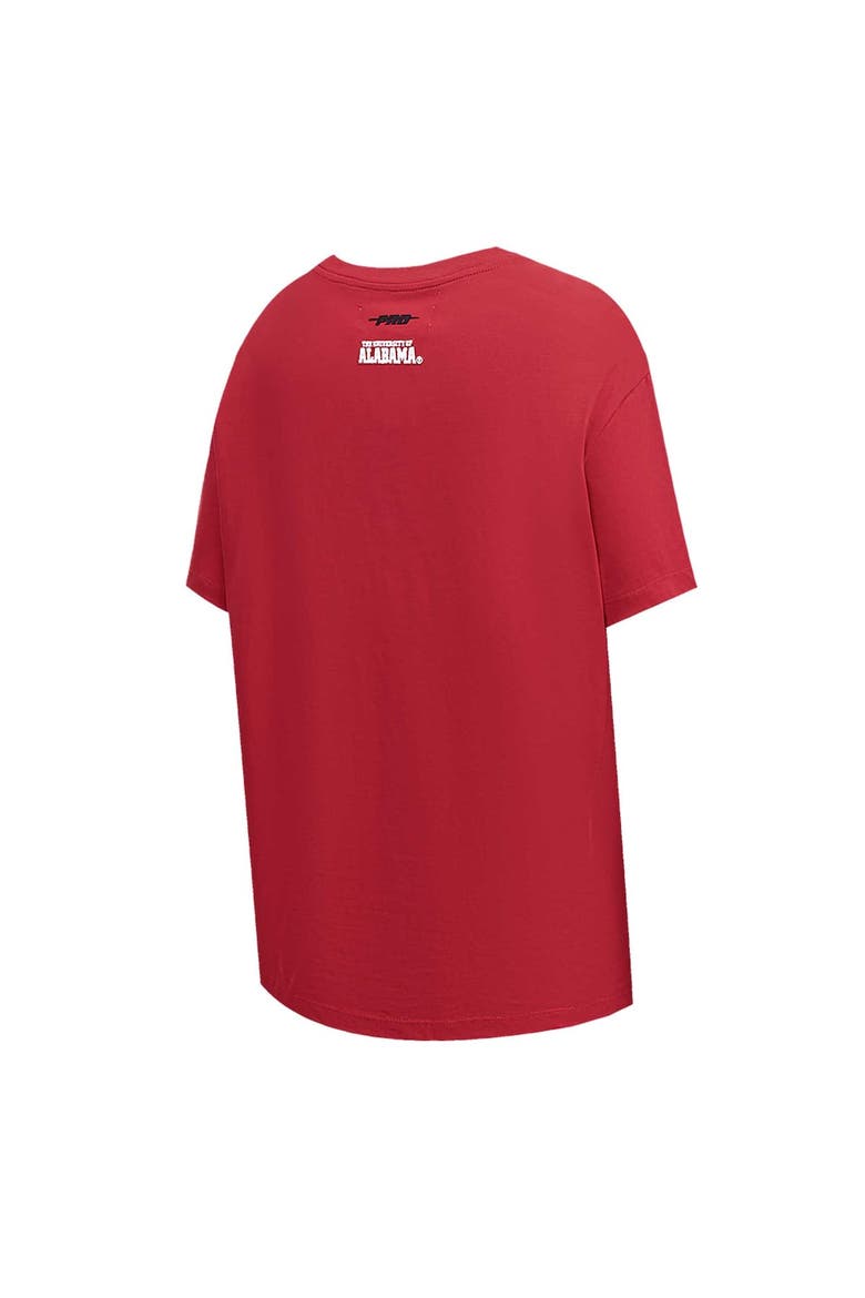 Women's Pro Standard Crimson Alabama Crimson Tide Script Tail Oversized Boyfriend T-Shirt, Alternate, color, Crimson