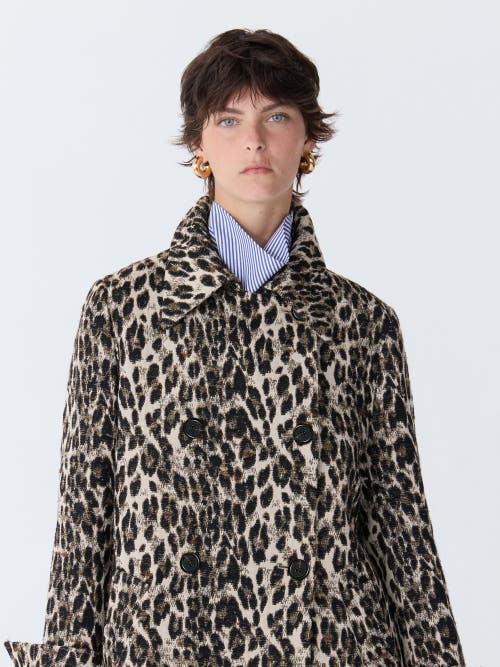 Callas Milano Perry Animal Jaquard Coat In Multi