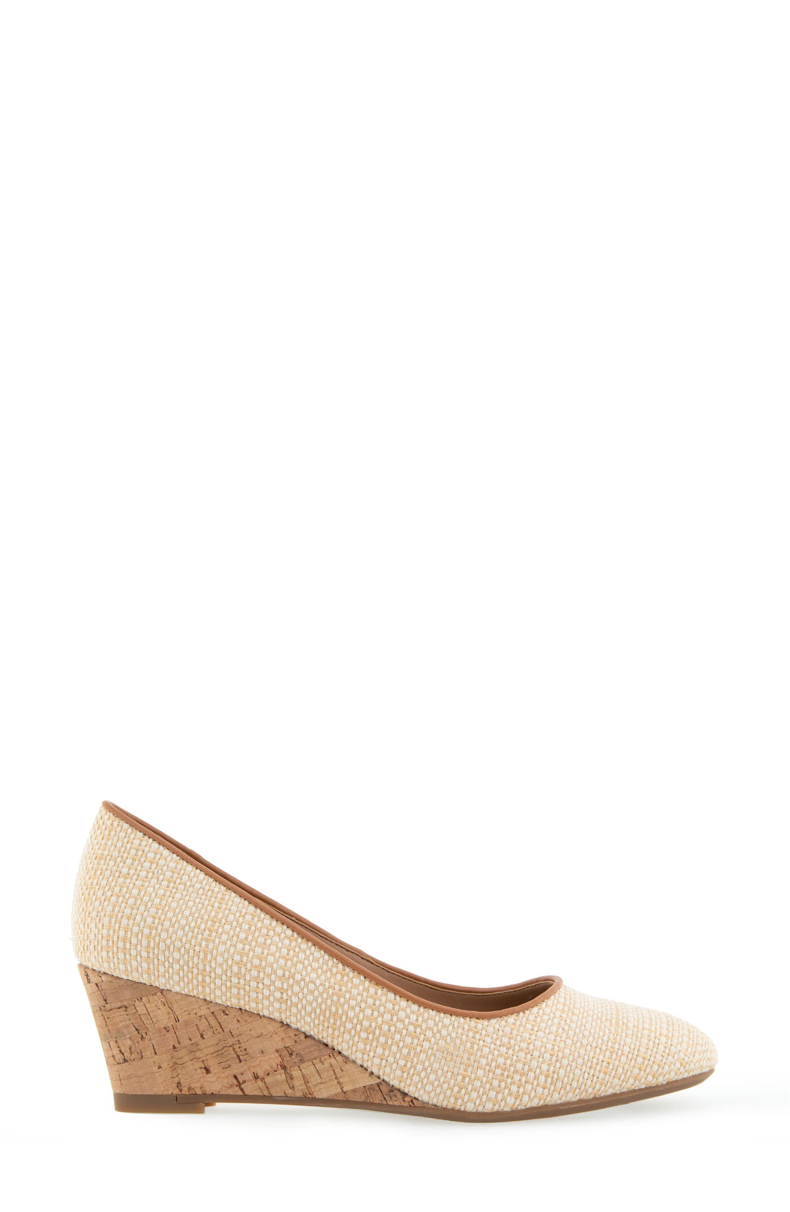 Iris Wedge Pump - Wide Width Available, Alternate, color, NATURAL RAFFIA