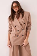 NASTY GAL Double Breasted Oversized Blazer