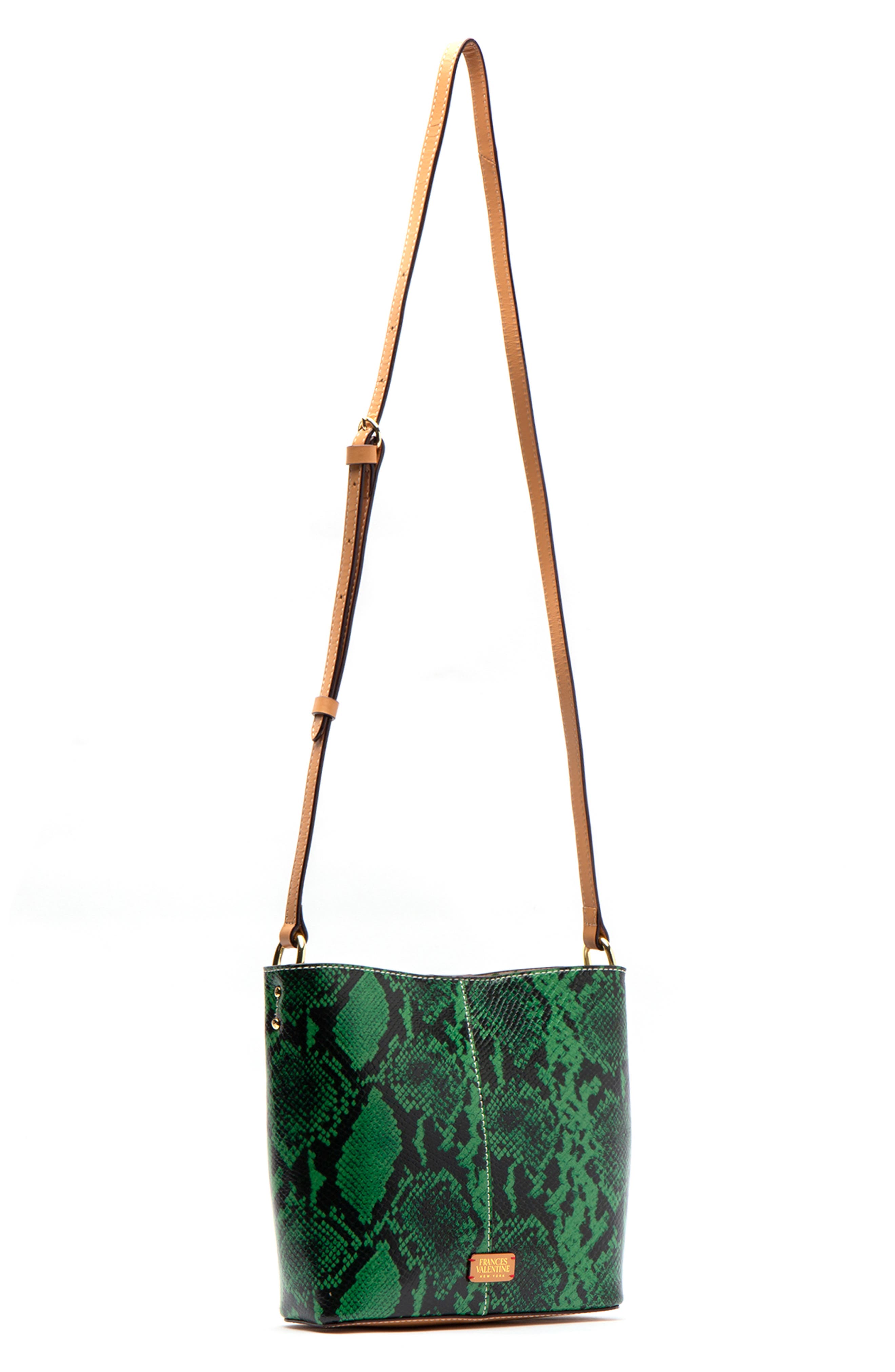 Frances Valentine Small Finn Snake Embossed Crossbody Bag, Alternate, color, 