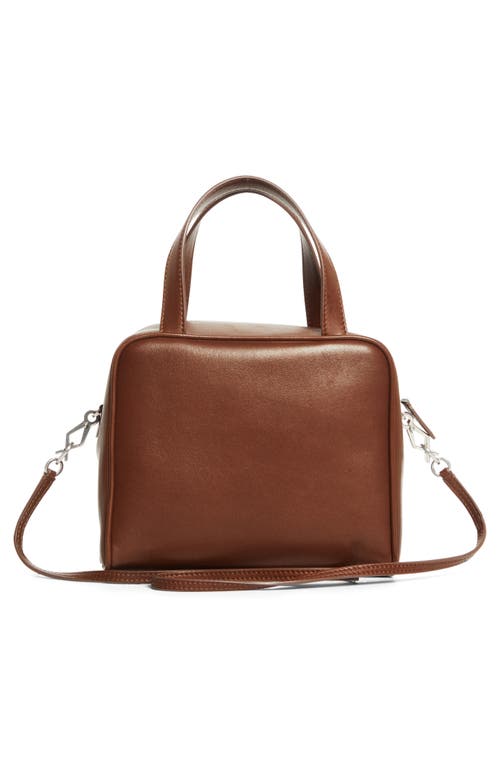 The Row Small Ray Leather Cube Top Handle Bag