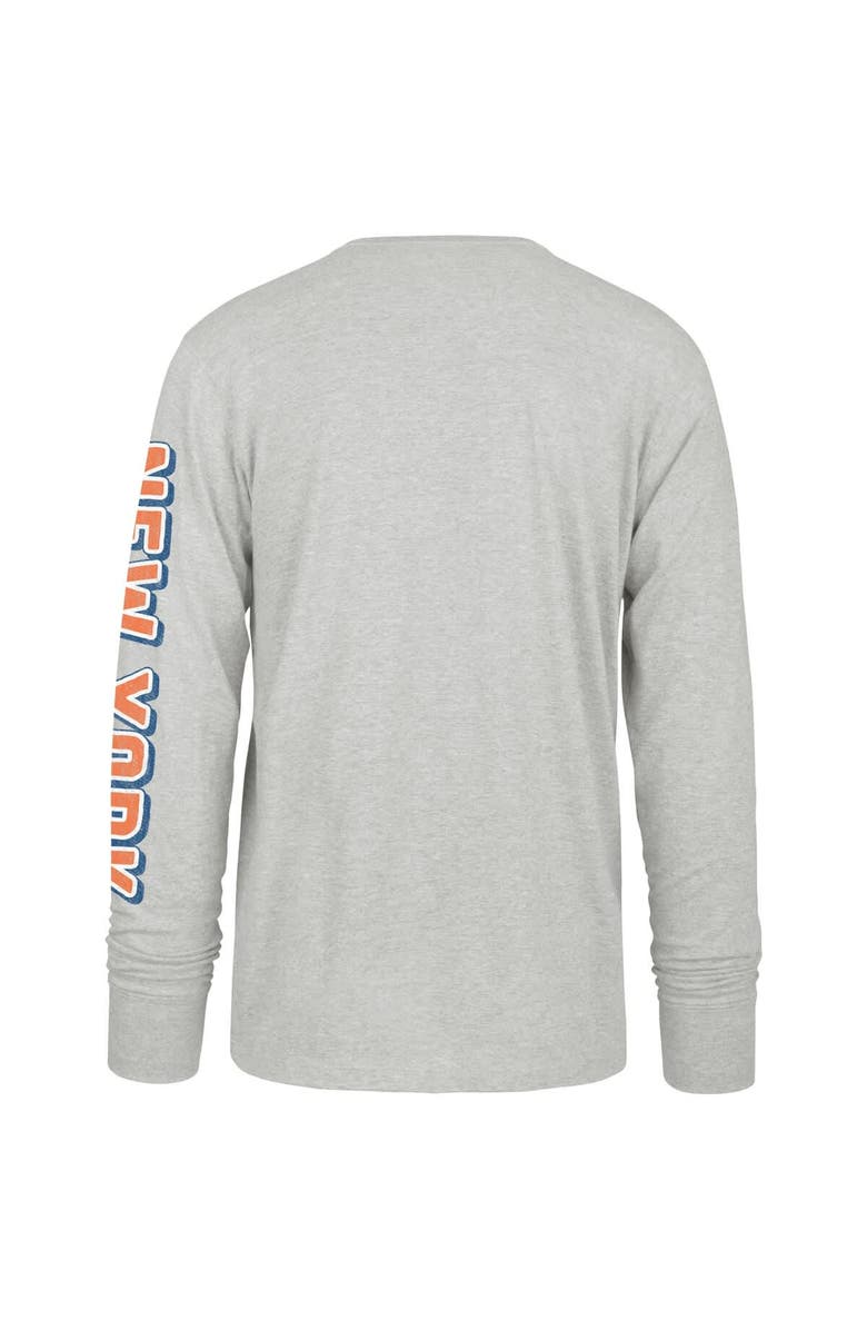 '47 Men's '47 Gray New York Mets Fair Ball Franklin Long Sleeve T-Shirt, Alternate, color, Gray