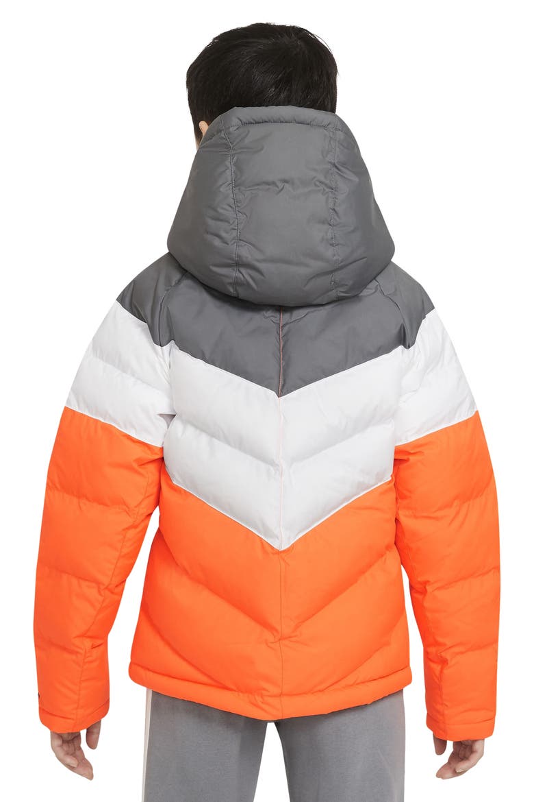Filled Jacket, Alternate, color, SMOKE GREY/ ORANGE/ WHITE