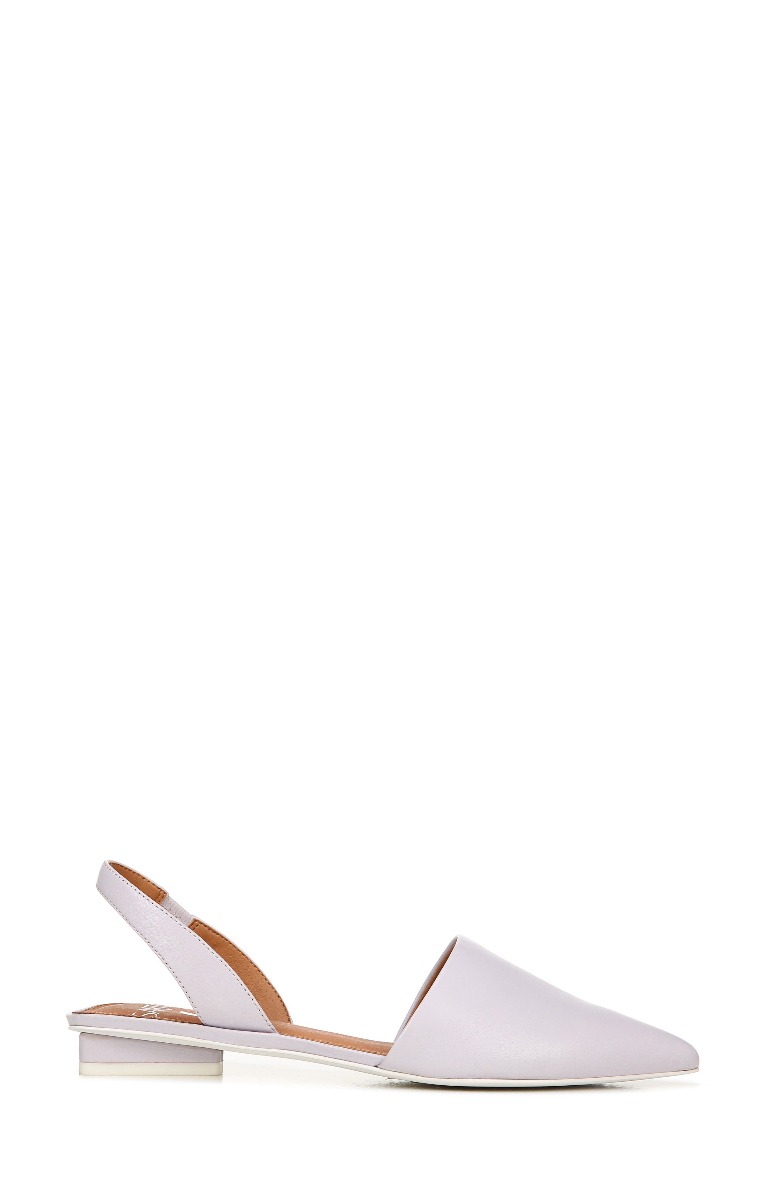 Pointed Toe Slingback Flat, Alternate, color, LILAC LEATHER