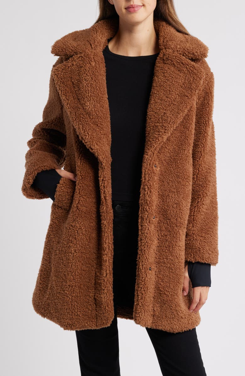 SAM. Faux Shearling Coat, Alternate, color, Teddi