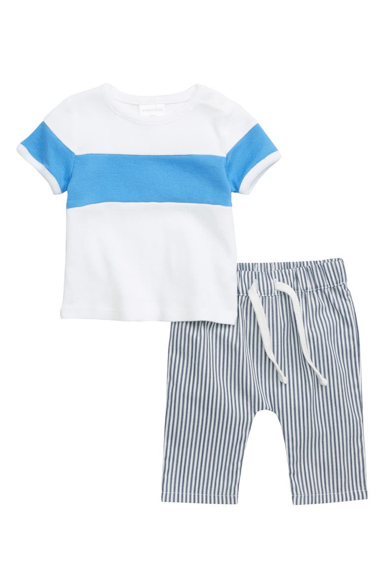 Nordstrom Baby Stripe T-Shirt & Pants Set, Main, color, 