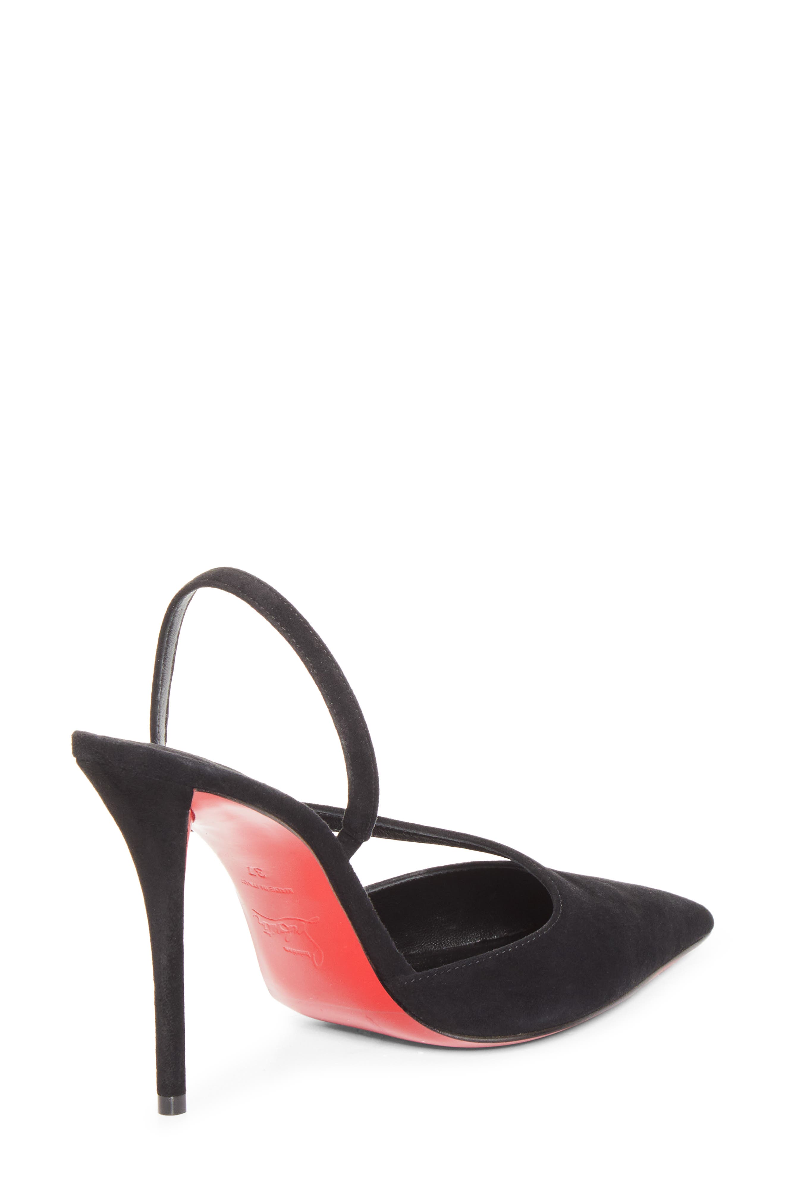 Must Z Slingback Pointed Toe Pump, Alternate, color, B439 BLACK/ BLACK