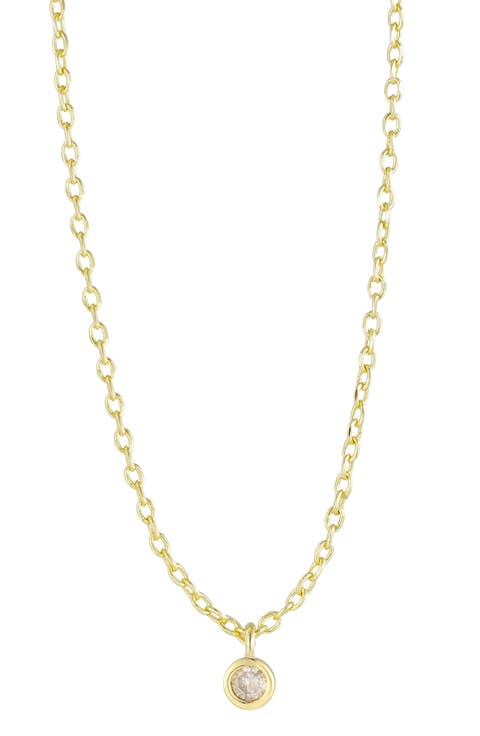 Round Cut Diamond Pendant Necklace
