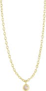 st. Moran Round Cut Diamond Pendant Necklace