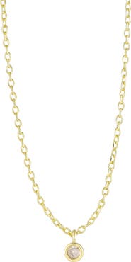 st. Moran Round Cut Diamond Pendant Necklace