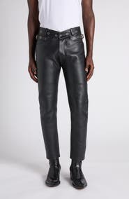 TOM FORD Grained Leather Biker Pants