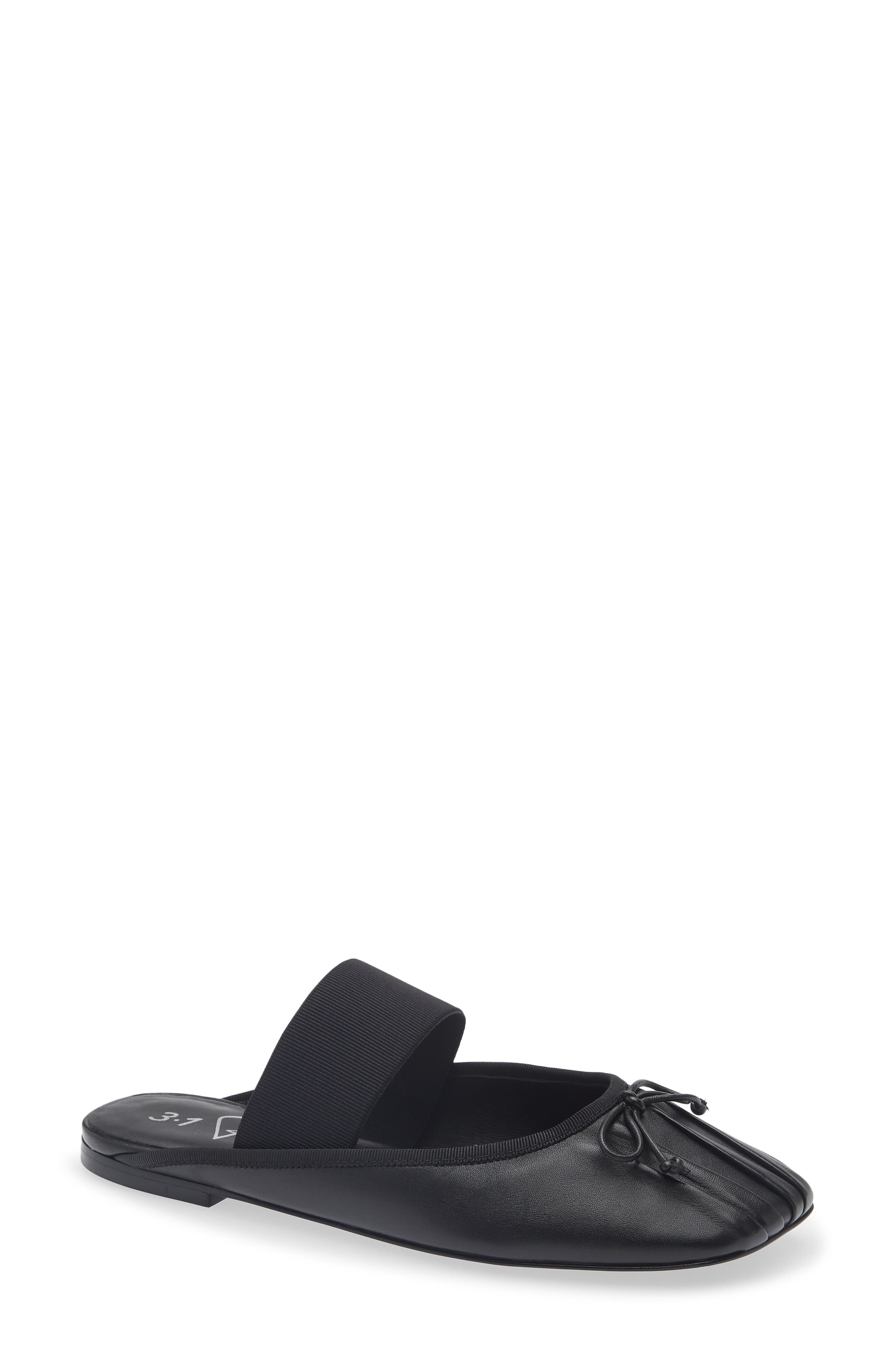 3.1 Phillip Lim Ballerina Mule, Main, color, Black