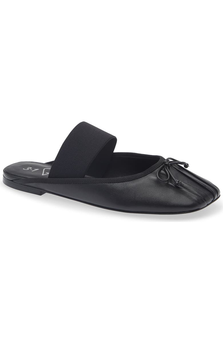 3.1 Phillip Lim Ballerina Mule, Main, color, Black