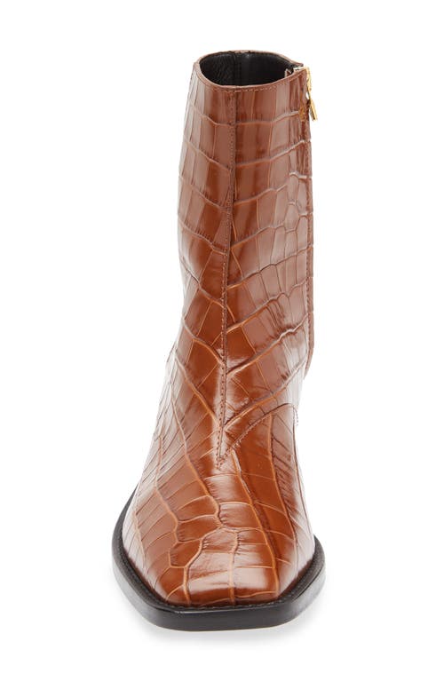 Amiri Croc-effect Leather Chelsea Boots In Brown