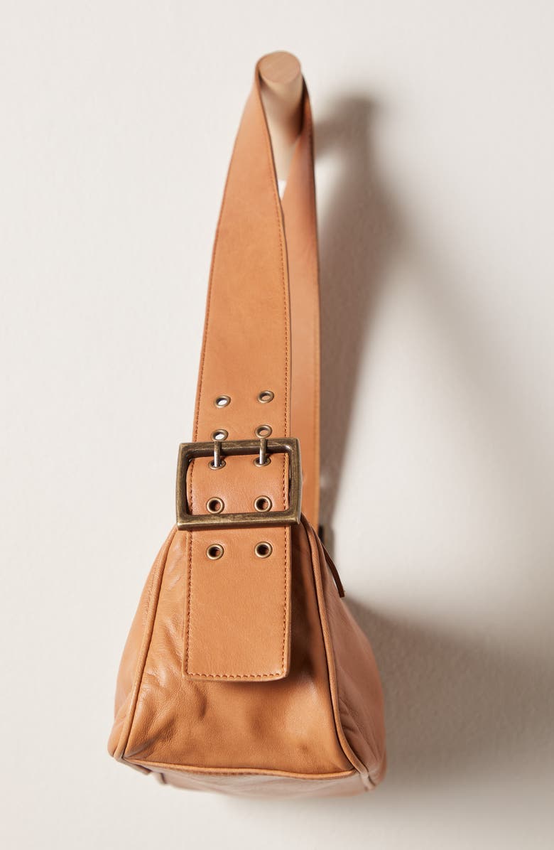Free People Army Candy Leather Baguette Bag, Alternate, color, Gold Coast