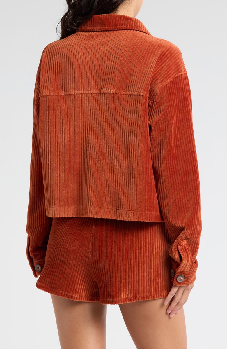 Volcom No Trouble Corduroy Button-Up Top, Alternate, color, 