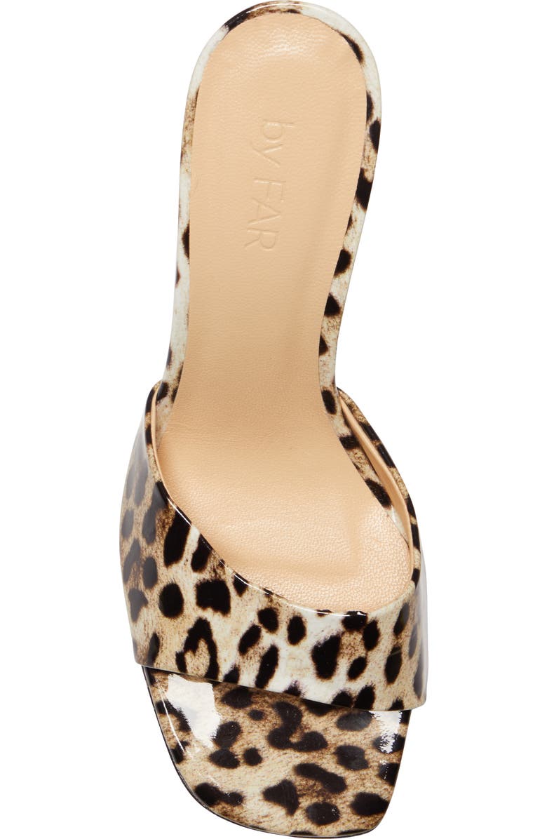 By Far Juju Leopard Print Slide Sandal, Alternate, color,