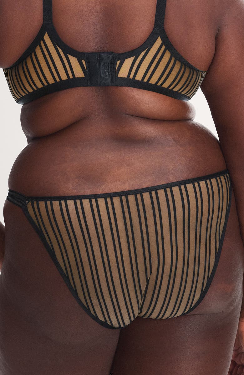 SAVAGE X FENTY Strappy Hour String Bikini, Alternate, color, Black Caviar