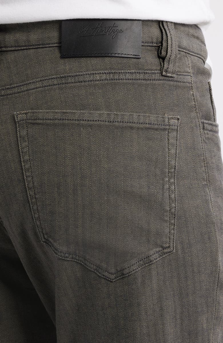 34 Heritage Charisma Herringbone Relaxed Straight Leg Pants, Alternate, color, Dark Olive Herringbone