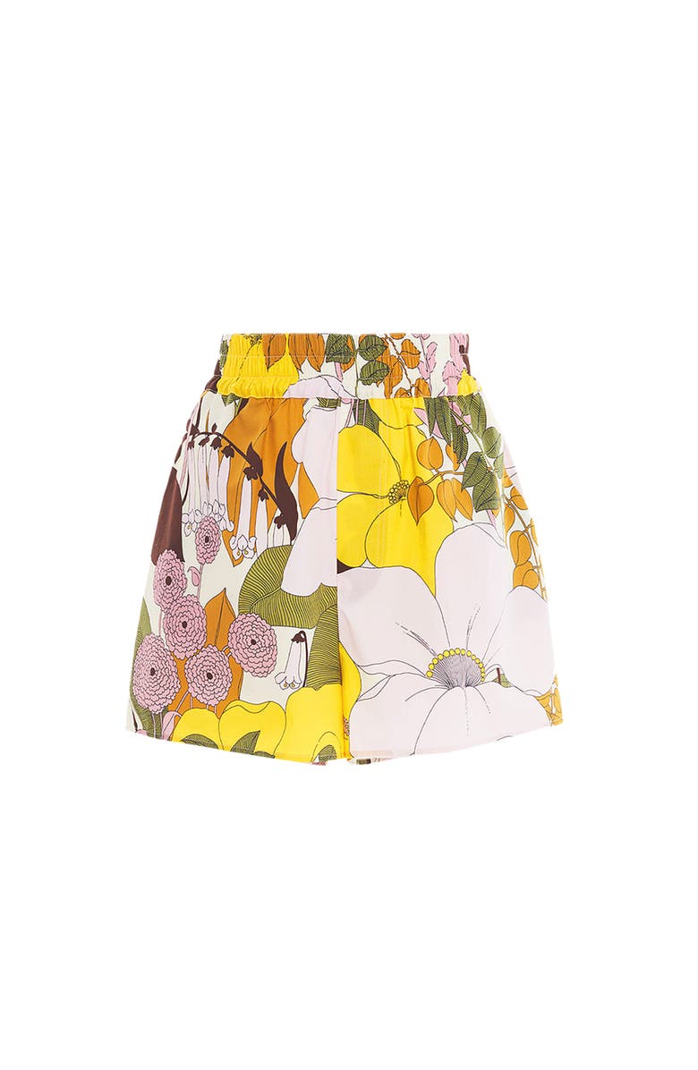 La DoubleJ Pull-Up Shorts Pineapple Sunflower White, Alternate, color,