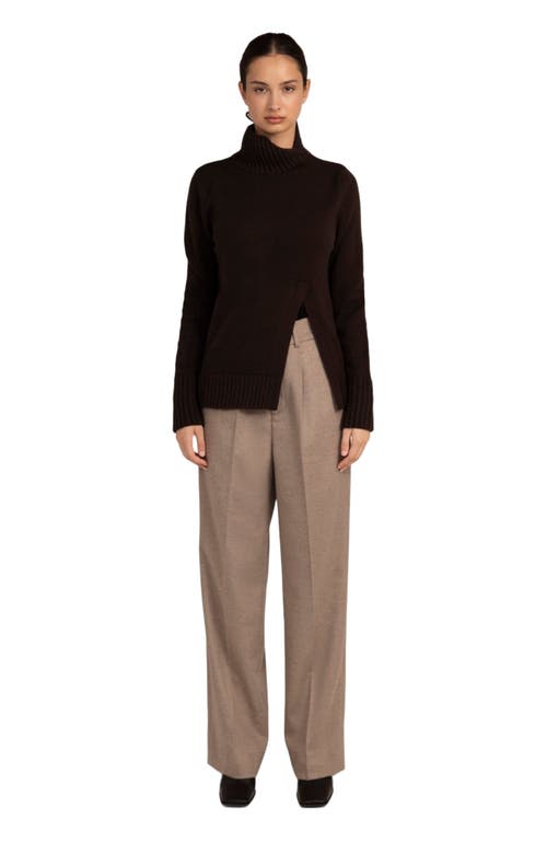 Gobi Mongolian Cashmere Cut-out Cashmere Turtleneck In Black