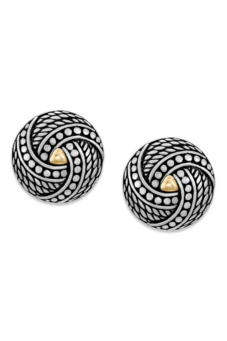 Balinese Dot Stud Earrings, Main, color, SILVER AND GOLD