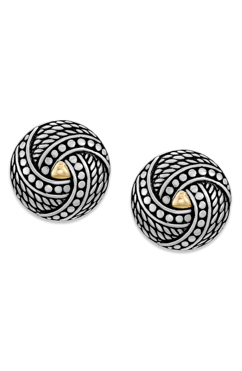 SAMUEL B. Balinese Dot Stud Earrings, Main, color, Silver And Gold