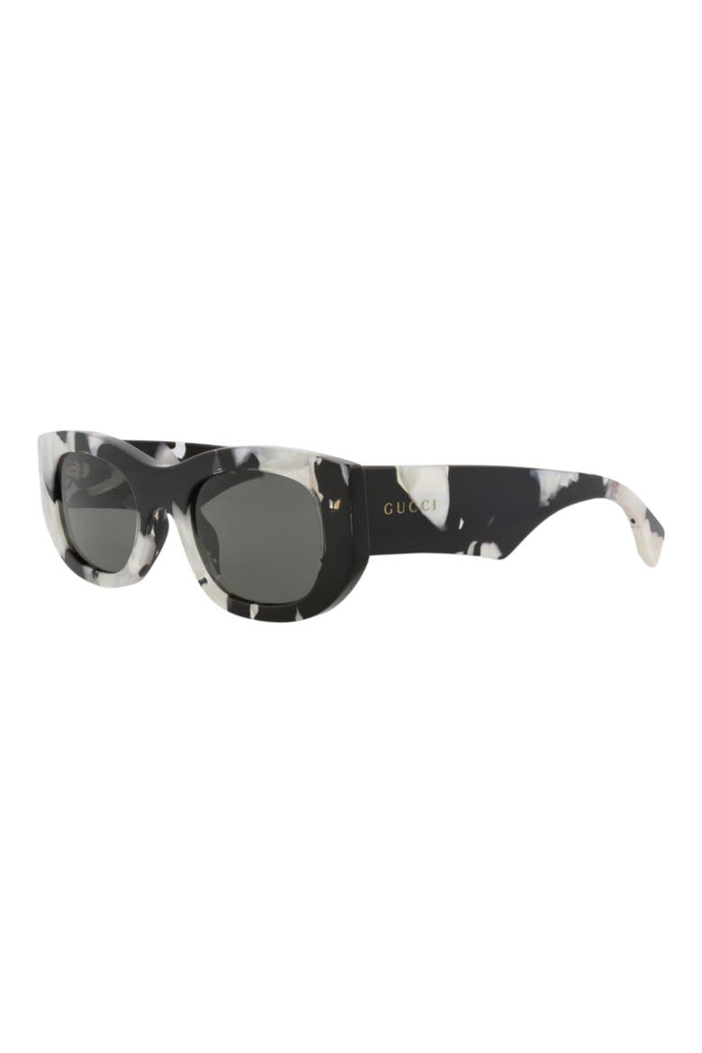 51mm Oval Sunglasses, Alternate, color, BLACK BLACK GREY