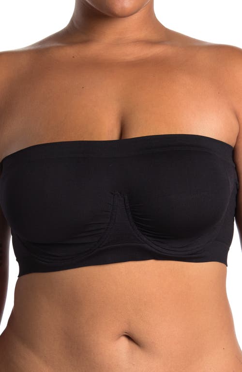 Felina Body Smooth Seamless Strapless Bra in Black at Nordstrom, Size Large