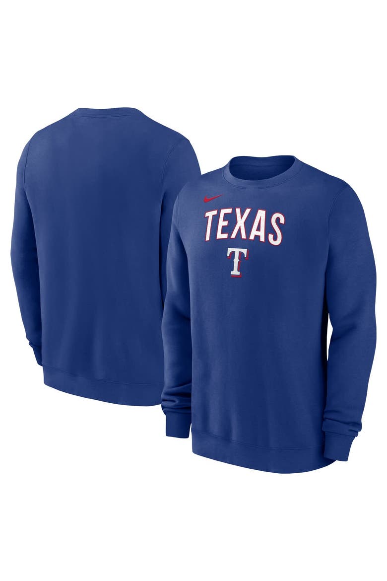 Men's Nike Royal Texas Rangers Pullover Sweatshirt, Main, color, Royal
