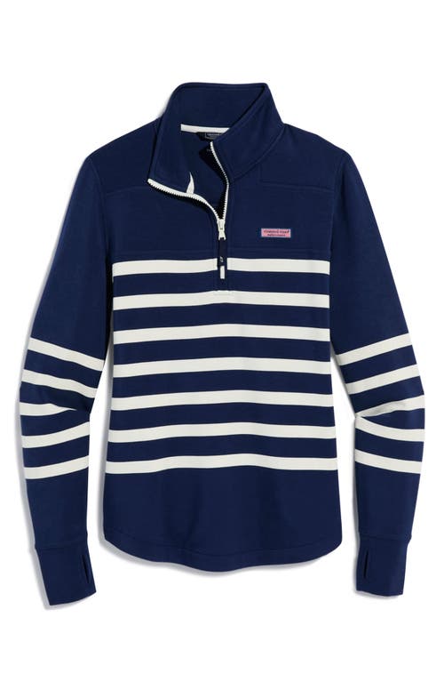 Vineyard Vines Dreamcloth Relaxed Half Zip Sweatshirt In Placed Sstripe Nn/m
