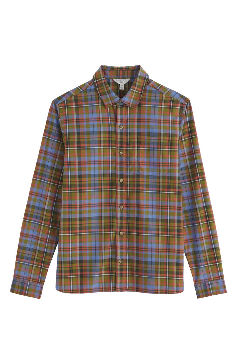Seasalt Cornwall Goosander Plaid Organic Cotton Twill Button-Up Shirt, Alternate, color, Amanita Multi