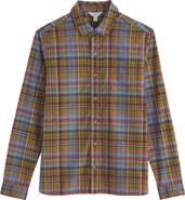 Seasalt Cornwall Goosander Plaid Organic Cotton Twill Button-Up Shirt