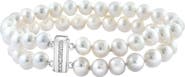 EFFY Sterling Silver 1.3-7.3mm Cultured Freshwater Pearl & White Topaz Bracelet