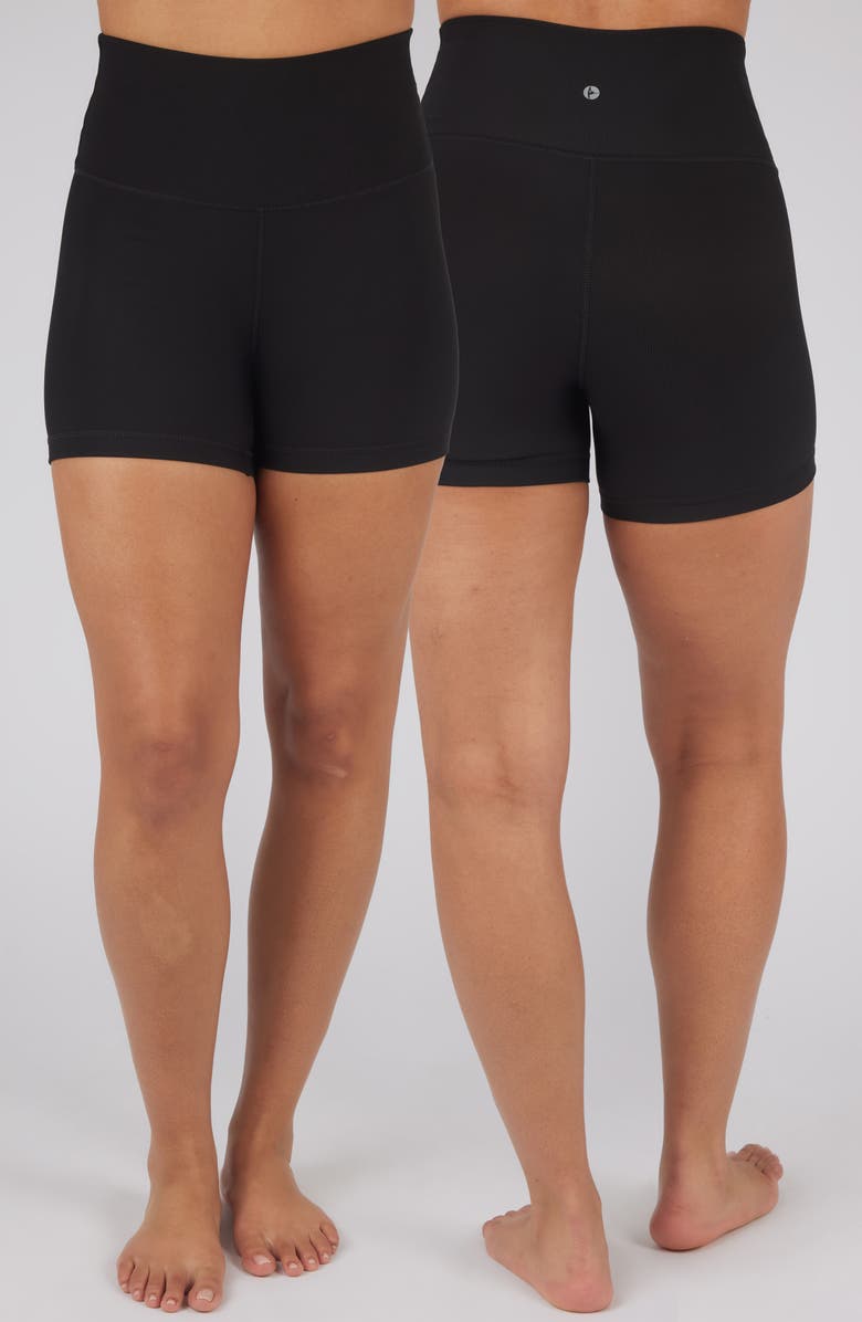 90 DEGREE BY REFLEX Triibeca 2-Pack Bike Shorts, Alternate, color, 
