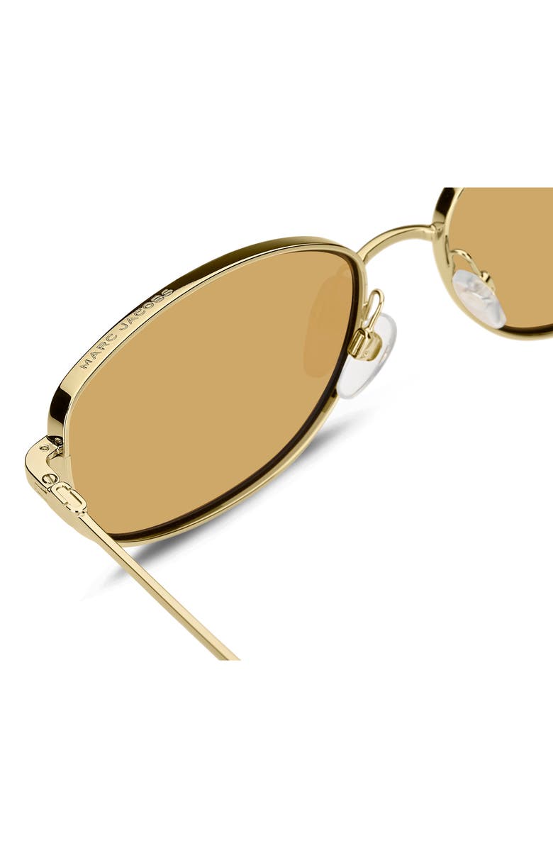 Marc Jacobs 60mm Oval Sunglasses, Alternate, color, Gold Yellow