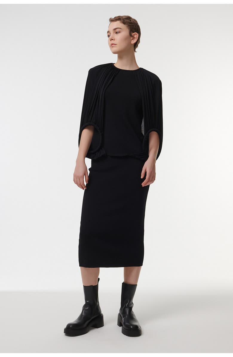 Leem Double-Hoop Knitted Top, Alternate, color, Black