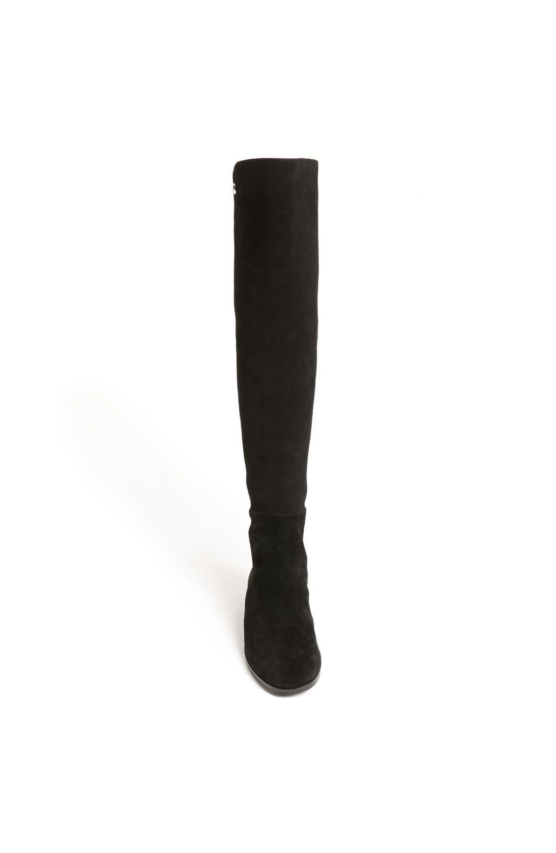 'Karita' Over the Knee Boot, Alternate, color, BLACK SUEDE