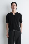 COS Open-collar Henley T-shirt