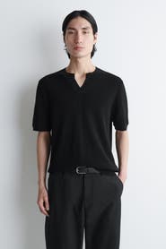 COS Open-collar Henley T-shirt