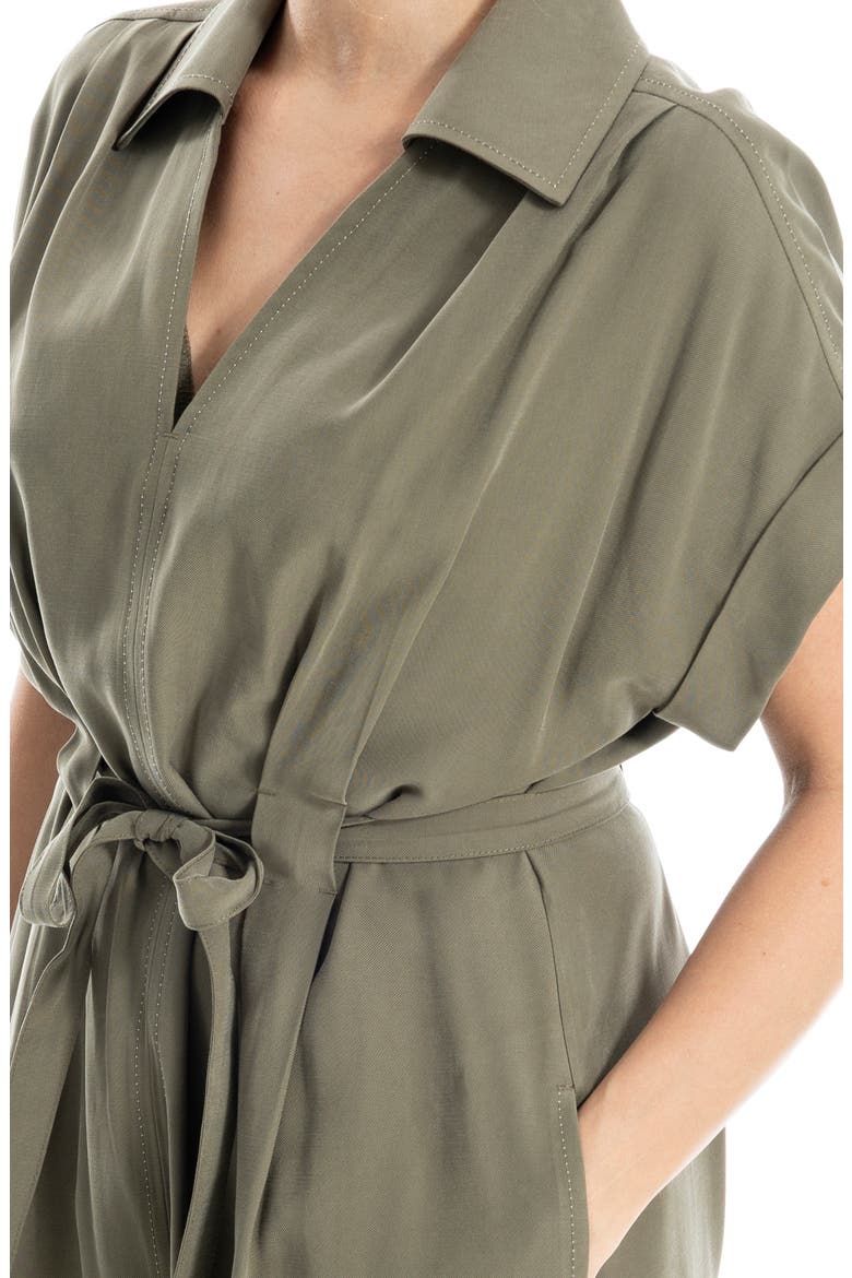 Rolled Sleeve Midi Shirtdress, Alternate, color, SAGE-SAGE