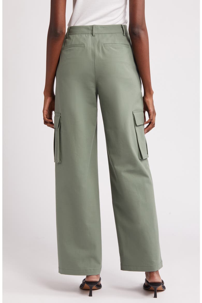 Stretch Cotton Cargo Pants, Alternate, color, GREEN DUCK