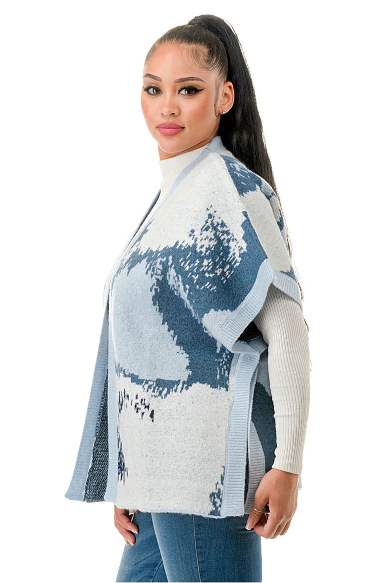 Abstract Poncho, Alternate, color, BLUE