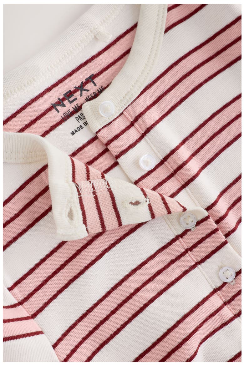 Kids' Stripe Long Sleeve Henley, Alternate, color, PINK