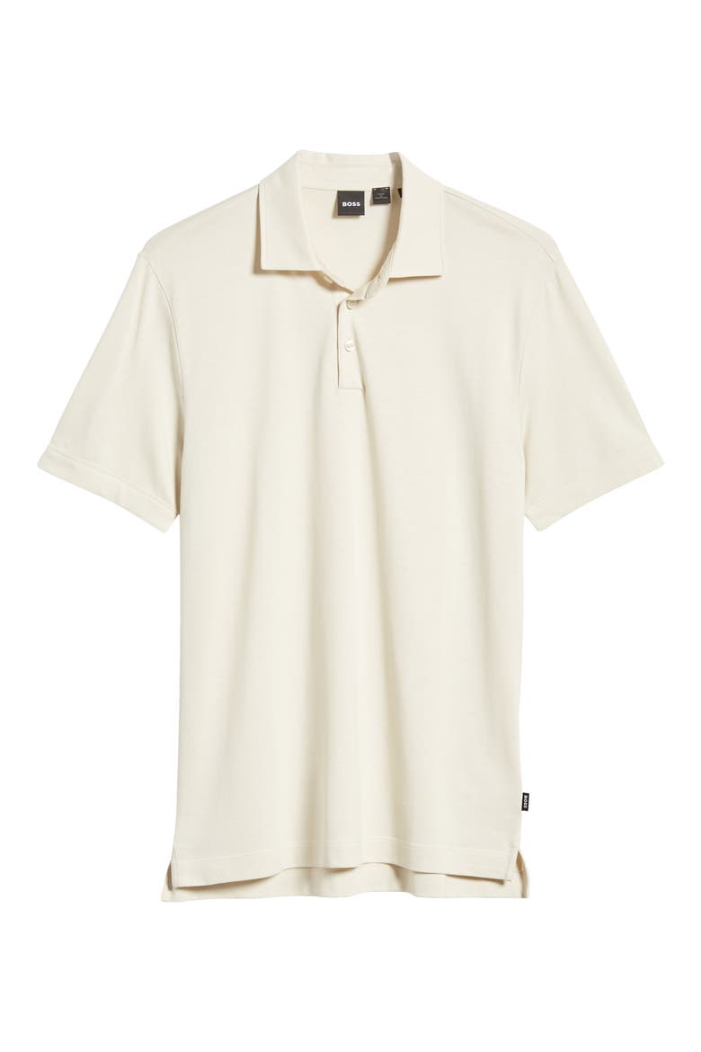 Press Lyocell & Cotton Polo, Alternate, color, OFF WHITE